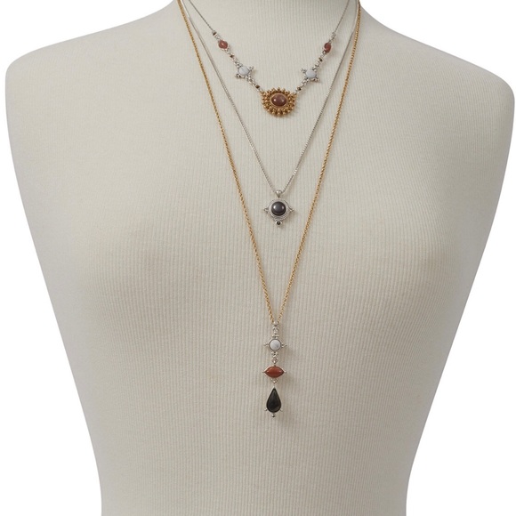 Lucky Brand Jewelry - 🎊HP🎊 Lucky Brand 3 in 1 Layered Stone Necklace*